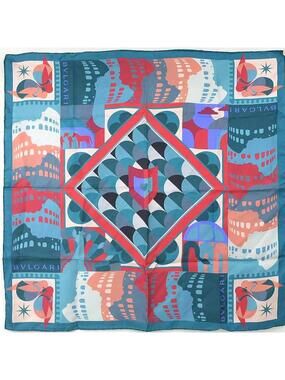 Auth Bvlgari Scarf Multicolor Silk - #296965B11B